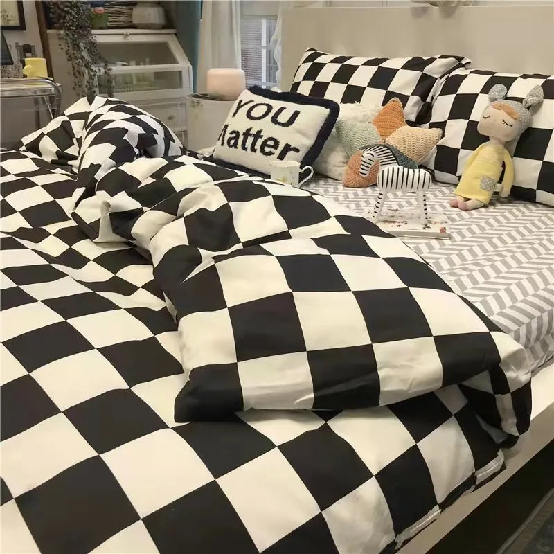 Factory direct supply bedding four-piece bed sheet quilt cover three-piece dormitory single quilt cover single quilt cover simple style