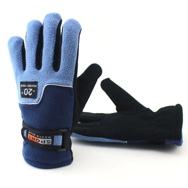 Gloves Men's Winter Couple's Gloves Riding Men's and Women's Winter Cycling Cold-proof Warm Outdoor Fleece Gloves