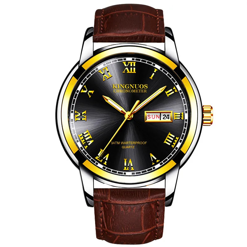 casual solid color double side snaps quartz men's watches