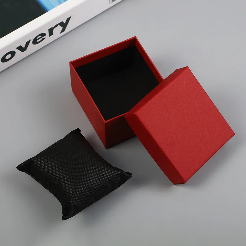simple style solid color paper jewelry boxes