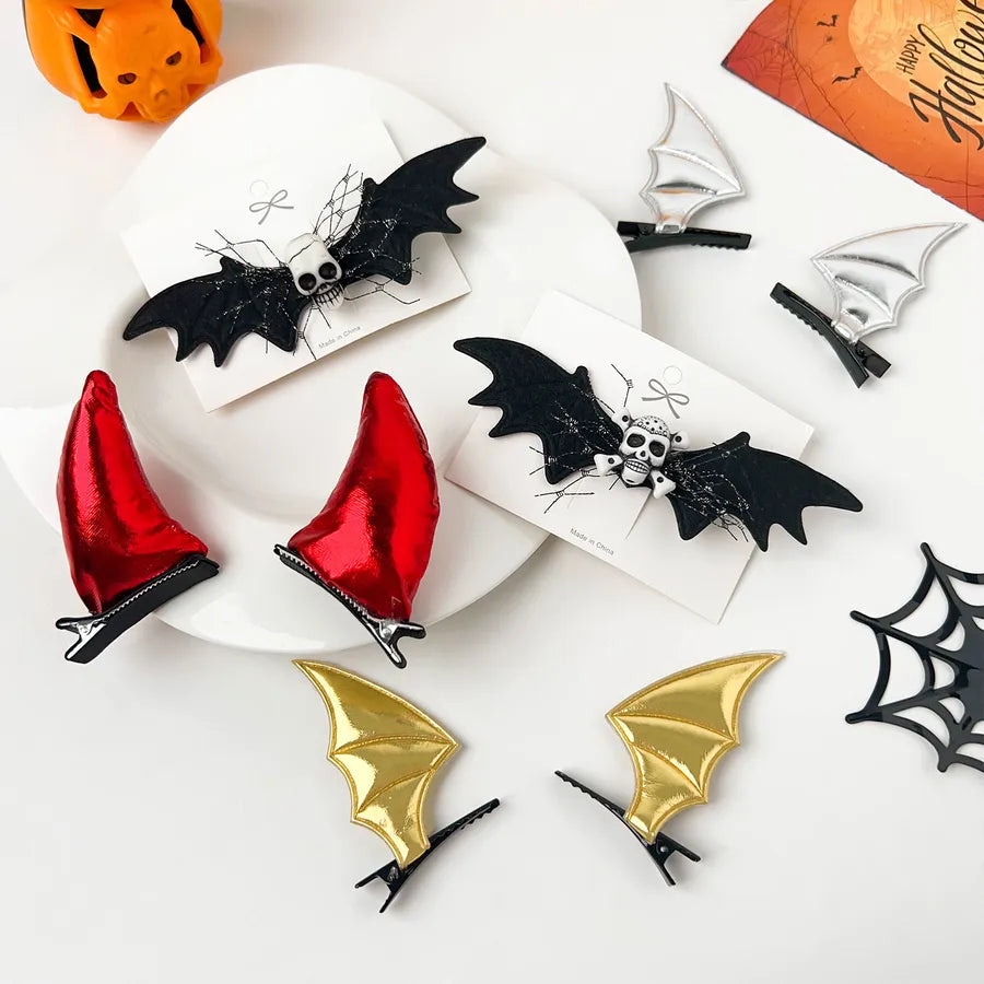 Halloween Party Festive Women's Hair Accessories Spider Web Bat Headband Atmosphere Feeling Hair Clip Pumpkin Skull Design