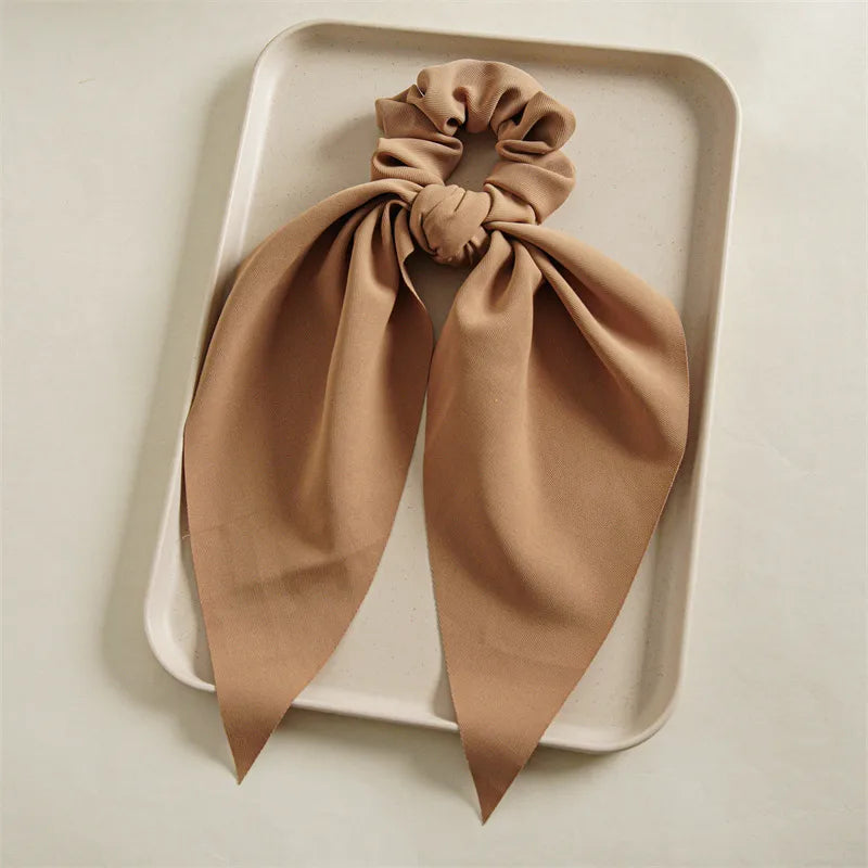 Elegant Lady Women's Solid Color Nylon Hair Tie