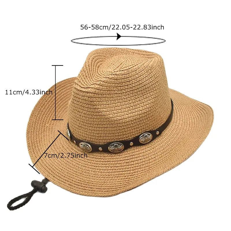 women's vacation beach solid color wide eaves straw hat