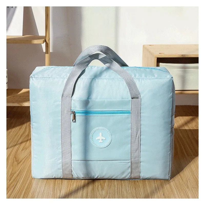 casual solid color oxford cloth travel bags