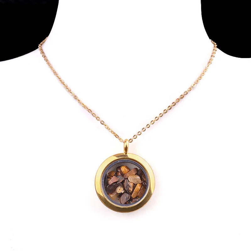 Elegant Vintage Style Geometric 304 Stainless Steel gravel cable chain Pendant Necklace In Bulk