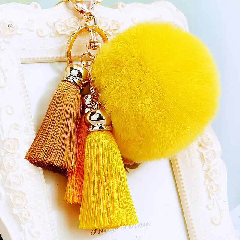 Simple Style Classic Style Solid Color Metal Women's Bag Pendant Keychain