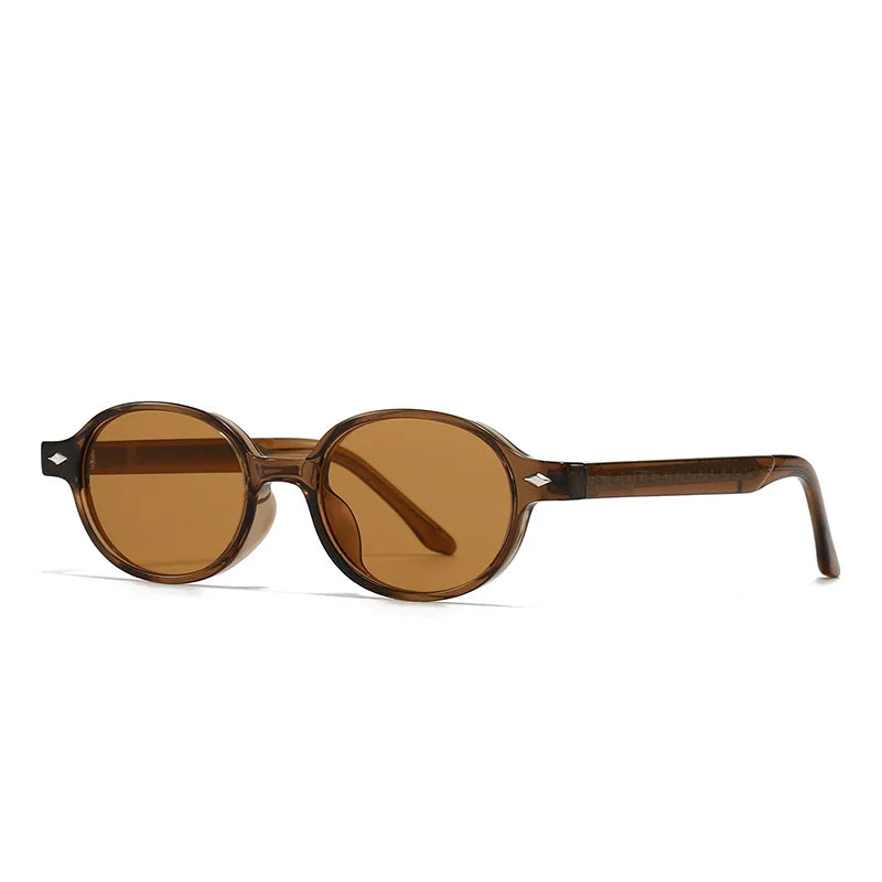 Simple Style Solid Color Pc Oval Frame Full Frame Women's Sunglasses