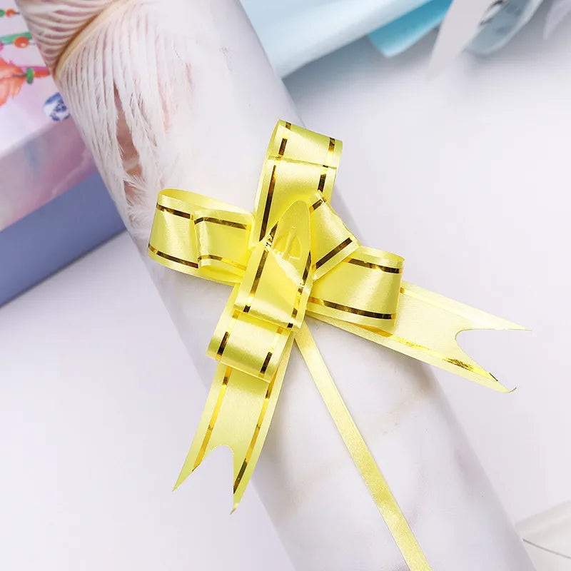 Free Shipping 15# Trumpeter Flower Christmas Holiday Decoration Gift Packaging PP Plastic Flower Bow Ribbon
