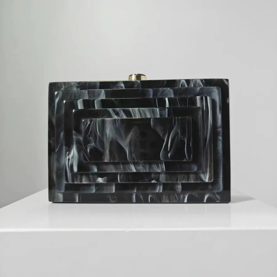 Summer  Direct Sales Dinner Bag Retro  Splicing Package Trendy Acrylic Shoulder Chain Bag for Women