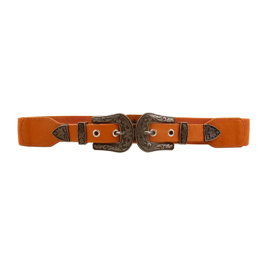 vintage style vacation monogram pu leather buckle unisex leather belts