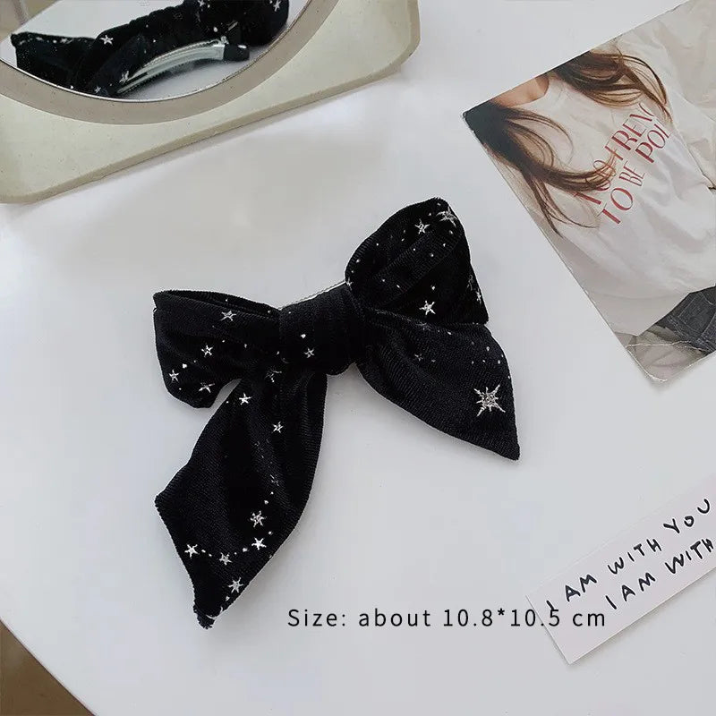 exaggerated funny halloween pattern pumpkin bow knot alloy cloth hair clip