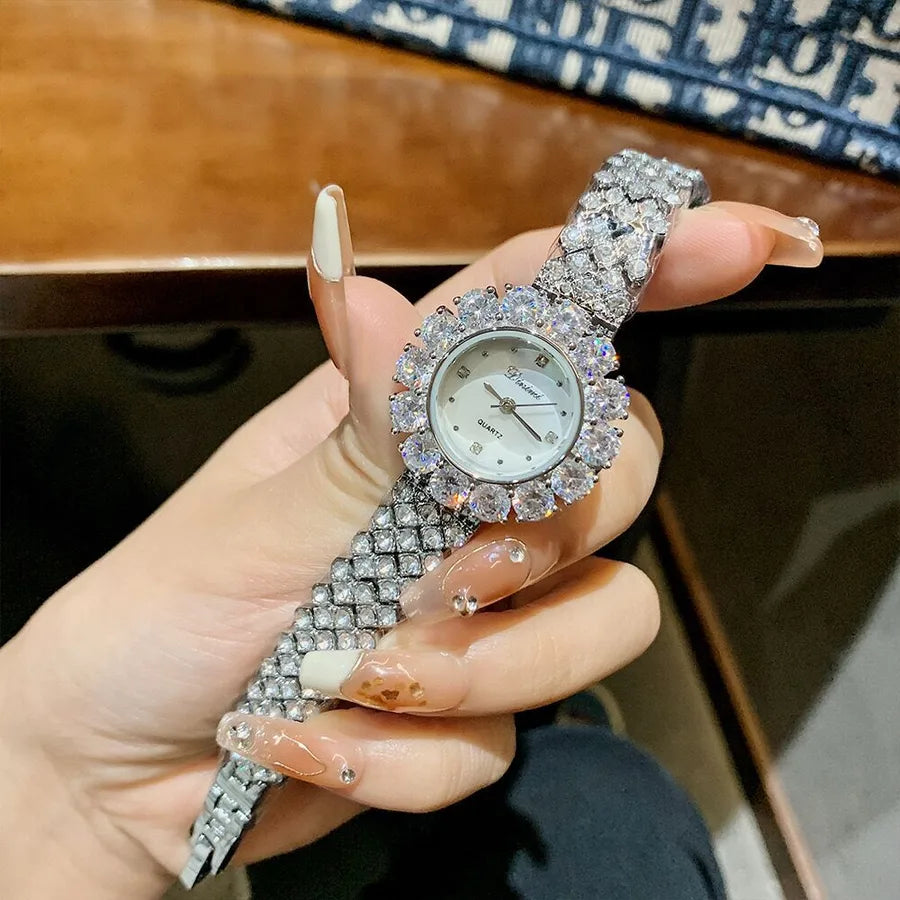 Elegant Glam Geometric Jewelry Buckle Quartz Watch Women's Watches