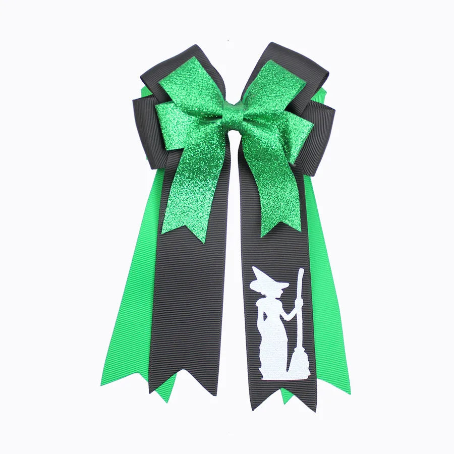 Magic Wicked Witch Hair Accessories Hairpin Pink Green Bow Children Girl Cute Hairpin  Explosions