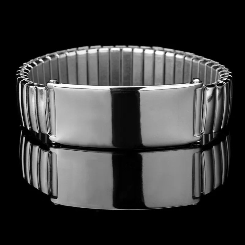 simple style geometric titanium steel plating men's bracelets