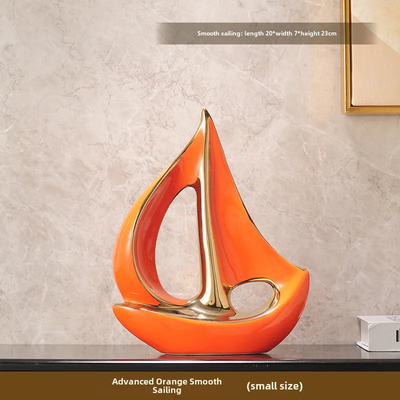 Smooth sailing wine cabinet decoration suit light luxury style high-end home living room TV cabinet office decoration