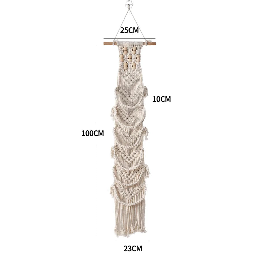 Hat storage rack  Nordic style hand-woven living room bedroom bohemian hanging hat storage rack