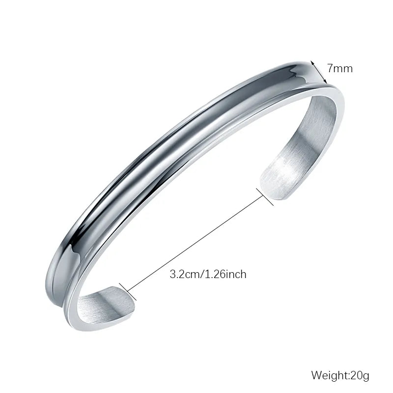 cute simple style classic style c shape stainless steel plating rose gold plated gold plated women's men's bangle
