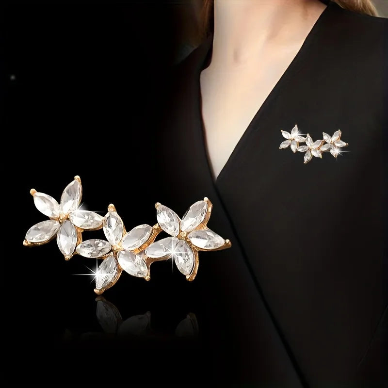 Elegant Pin Flower Alloy Women's Brooches 1 Piece