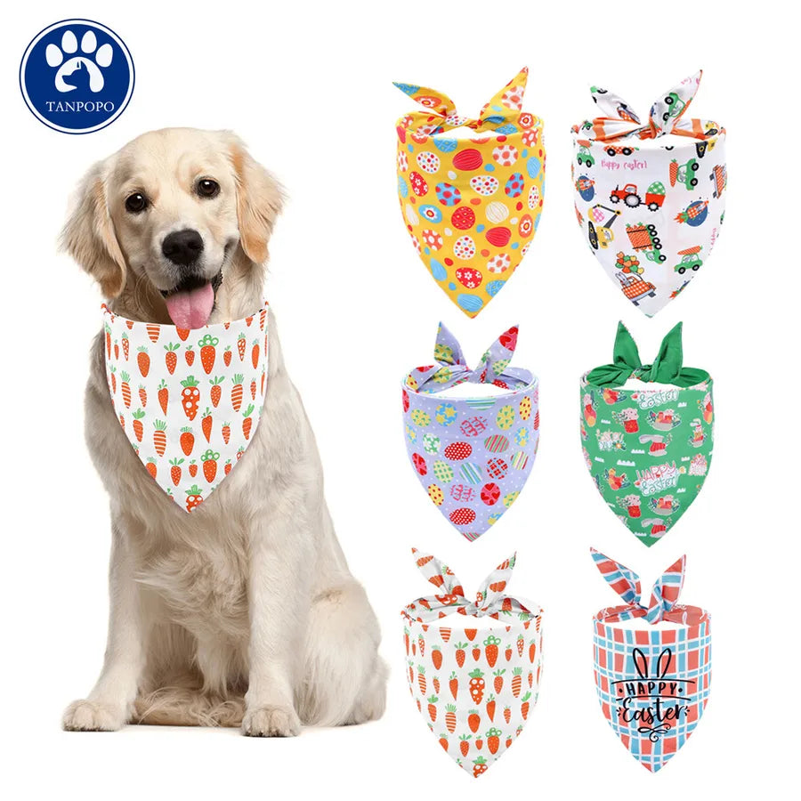Cute Polyester Easter Cartoon pet saliva towel