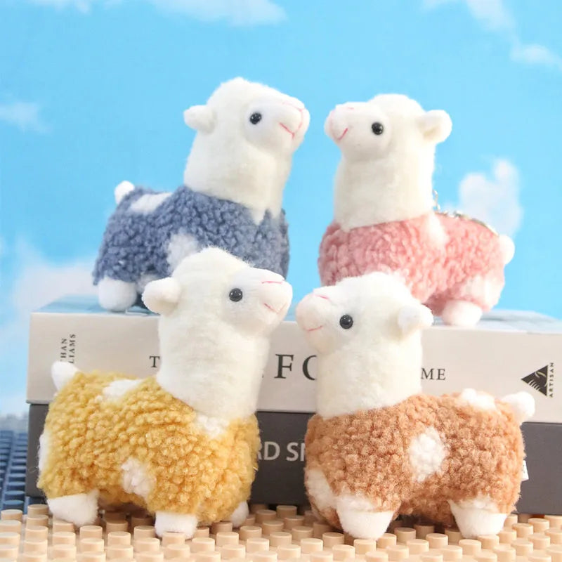 Cute Alpaca Pendant Plush Toy Small Alpaca Doll Pendant Doll Wedding Drop Doll Lamb Doll