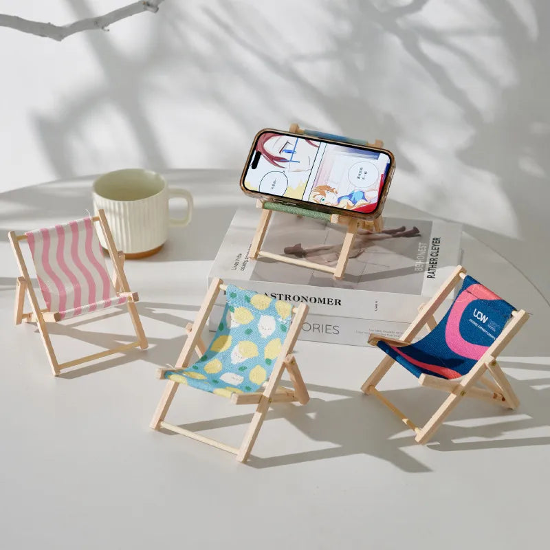 Casual Cute Printing Letter Wood Mobile Phone Holder Artificial Decorations