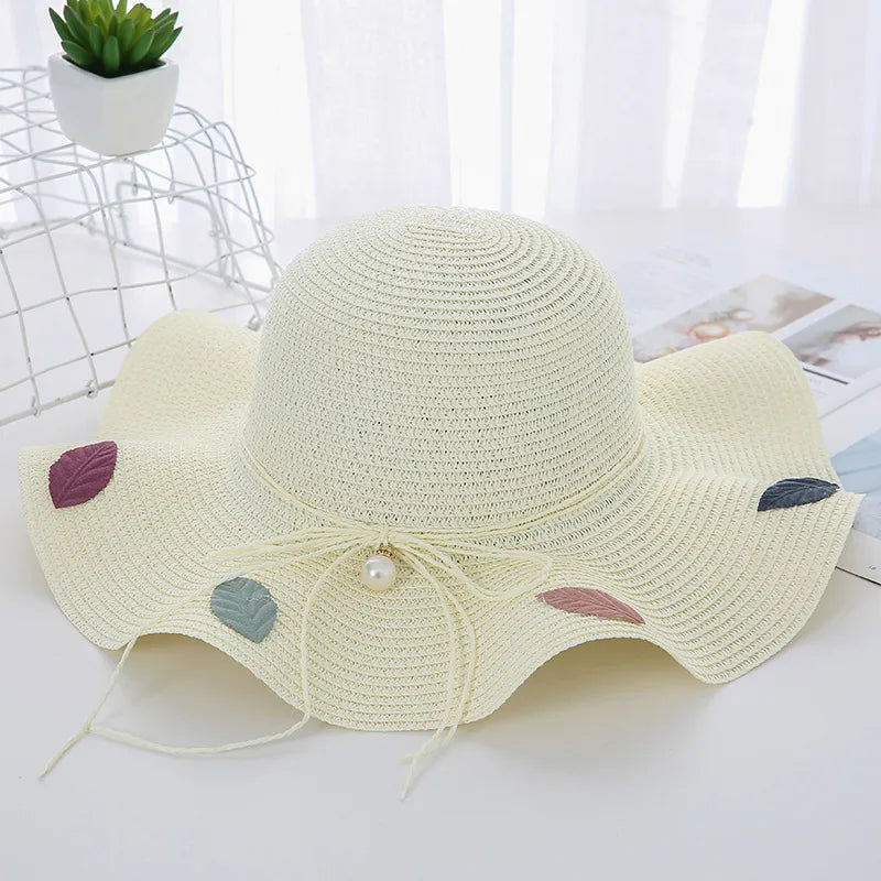 Women's Korean Style Flower Flowers Side Of Fungus Straw Hat