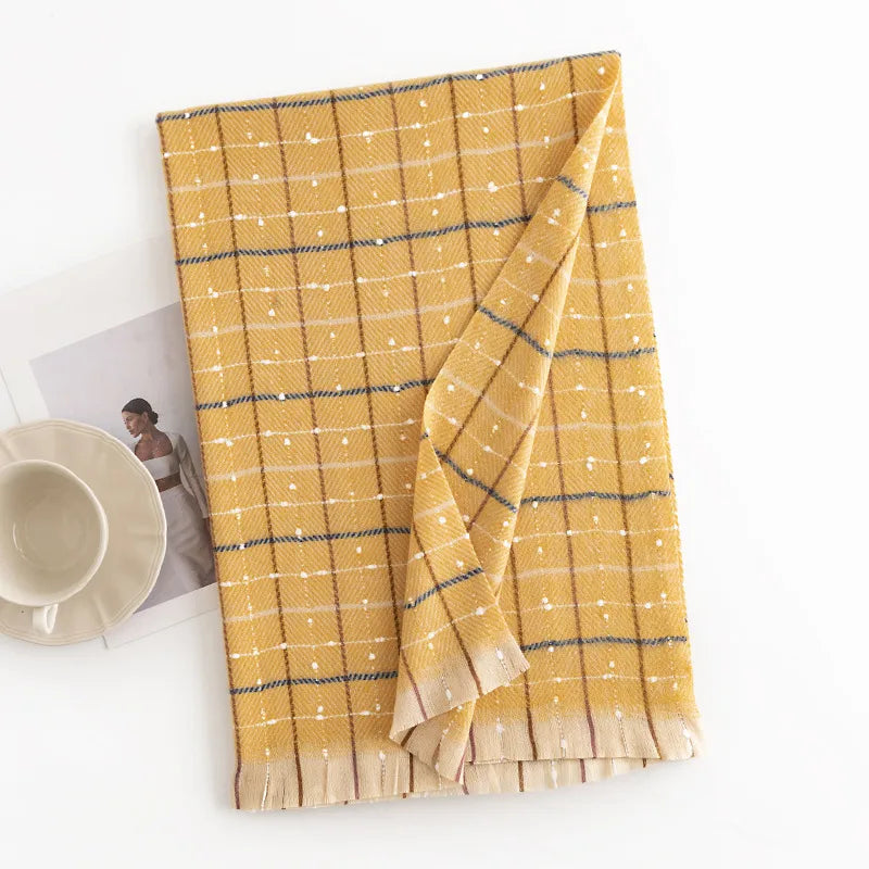 Women's Elegant Lattice Polyester Scarf