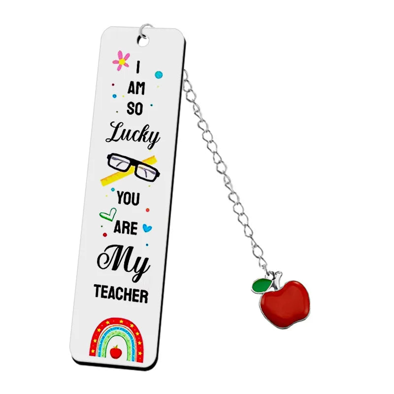 1 Piece Letter Apple School Teachers' Day 201 Stainless Steel Simple Style Bookmark