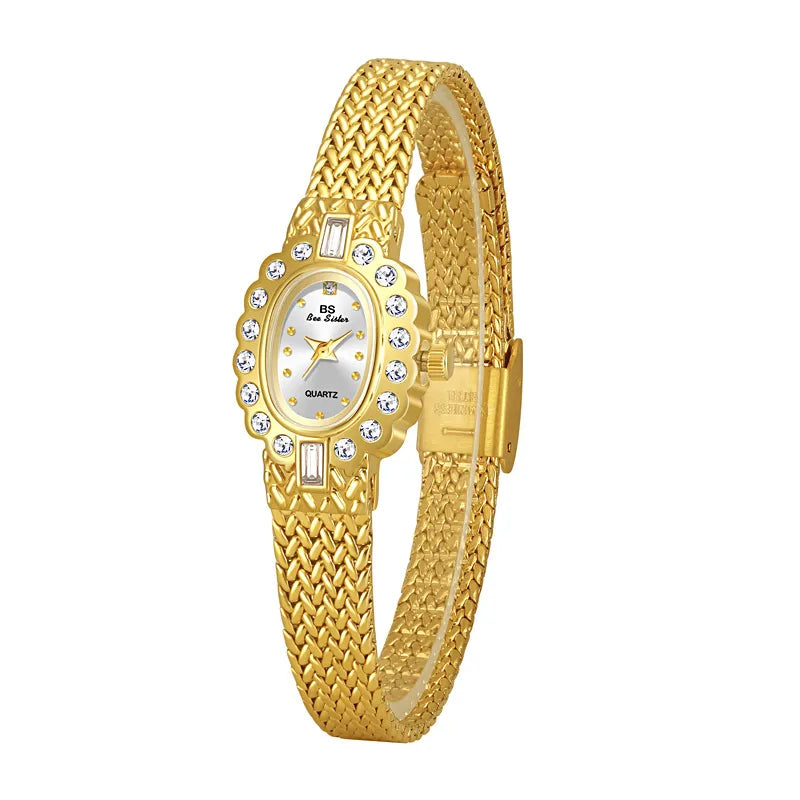 Retro Classic Style Solid Color One Piece Buckle Quartz Watch