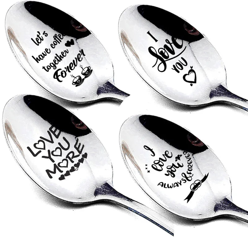wedding valentine's day gifts stainless steel long handle spoon household wholesale