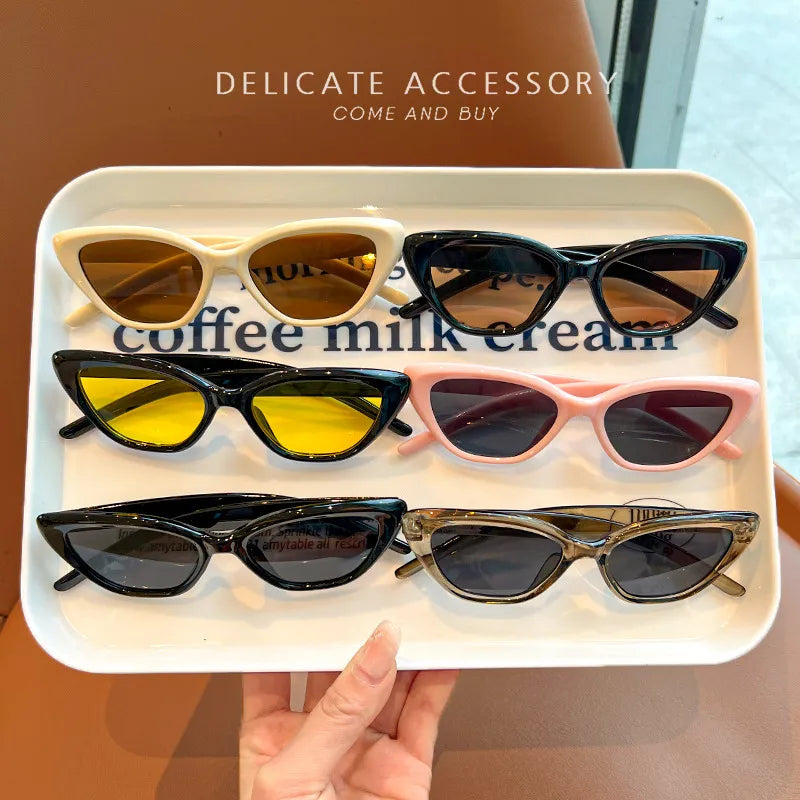 Children's new sunglasses simple frame color men and women treasure Han Feng ins round frame sunglasses clear travel style