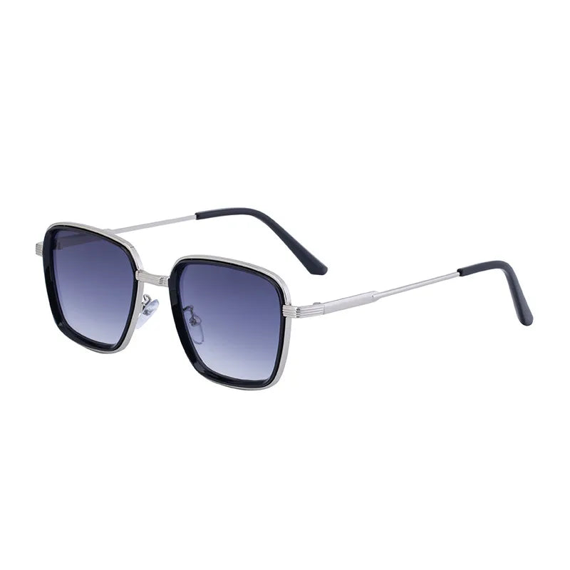 Casual Streetwear Solid Color Pc Square Full Frame Men's Sunglasses