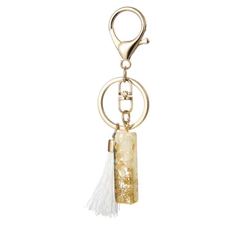 Elegant Letter Tassel Resin Unisex Unisex Keychain