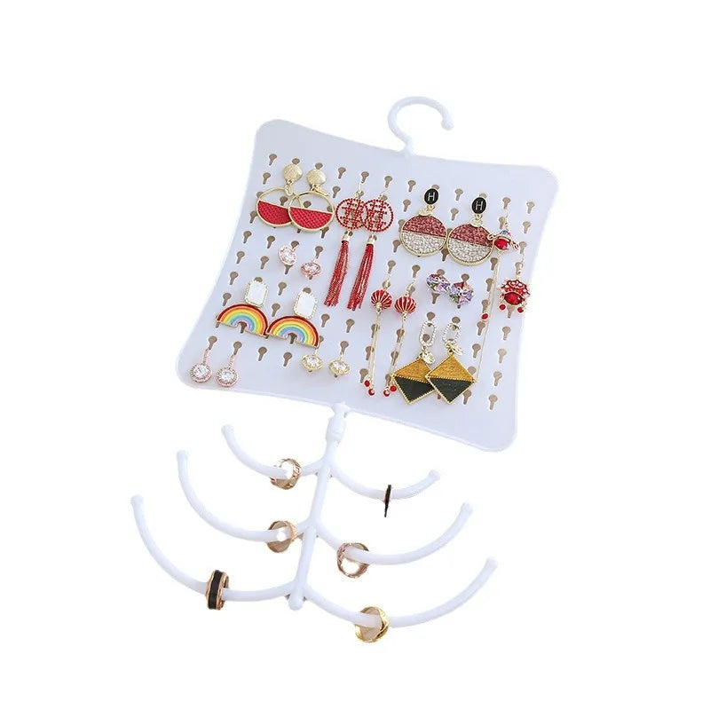 Creative Multi-Purpose Wall Mounted Jewelry Display Rack Key Holder Ring Holder Earring Holder Artistic Plastic Storage Organizer
