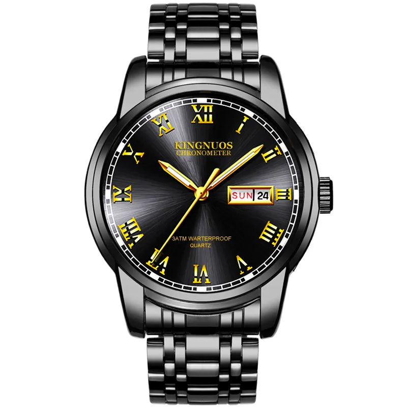 casual solid color double side snaps quartz men's watches