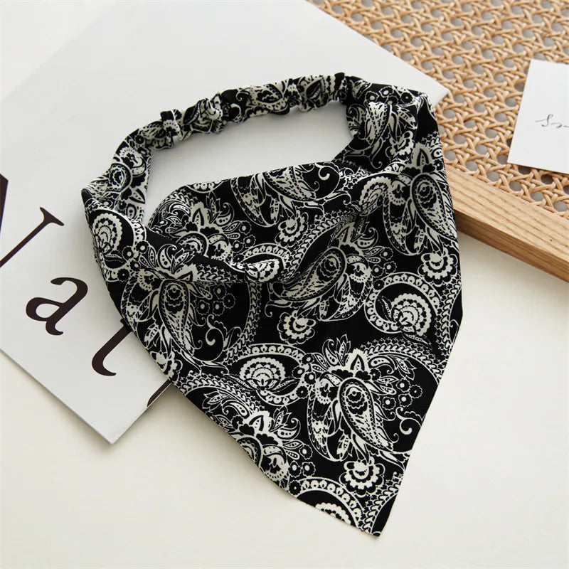 Elegant Retro Lady Women's Printing Cloth Hair Band