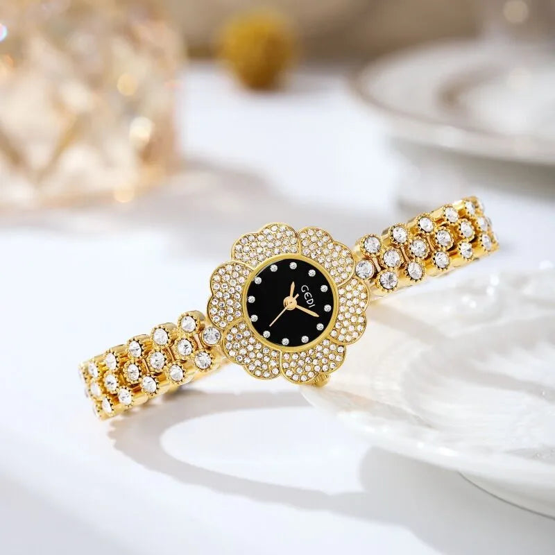 Casual Elegant Solid Color Jewelry Buckle Quartz Watch Women's Watches