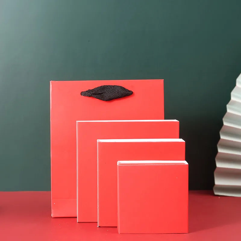 simple style solid color paper jewelry packaging bags