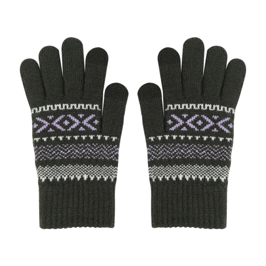 Women's Basic Modern Style Printing Gloves