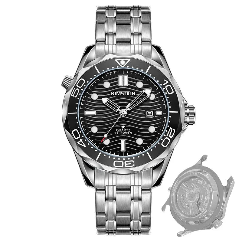 Simple Style Color Block Butterfly Double Snap Quartz Men's Watches