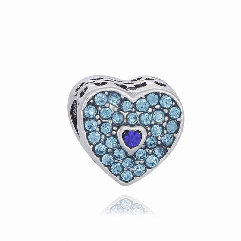 1 Piece 9*10mm Alloy Heart Shape Bow Knot Shell Beads