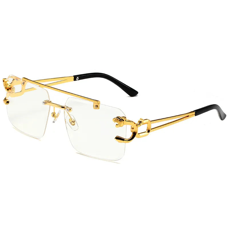 Casual Simple Style Solid Color Pc Square Frameless Glasses