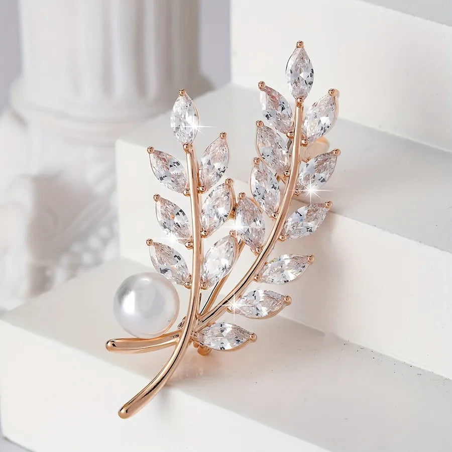 Elegant Pin Grain Alloy Women's Brooches 1 Piece