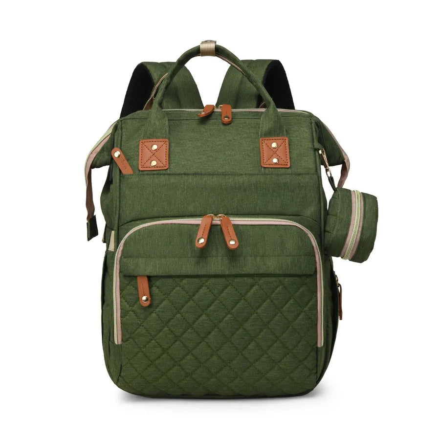 Solid Color Daily Street Shopping Diaper Backpack