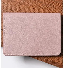 men's solid color pvc buckle wallets