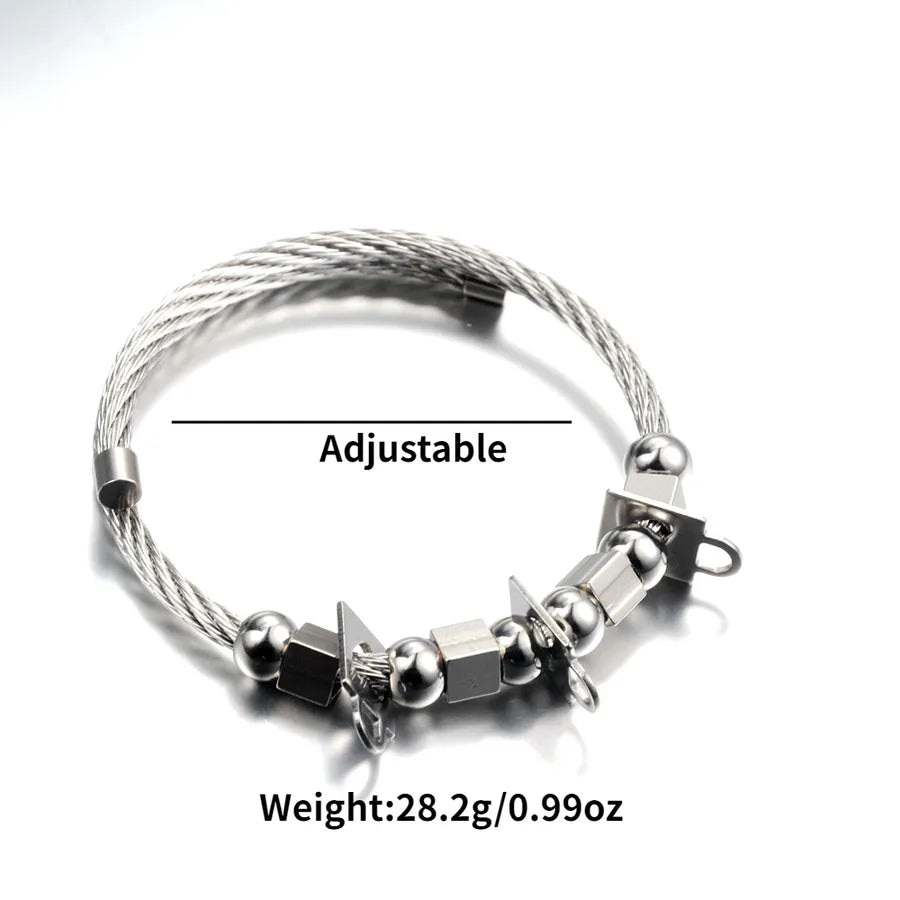 Retro Classic Style Cross Elephant Snowflake 304 Stainless Steel Men's Bangle Men Cuff & Bangle