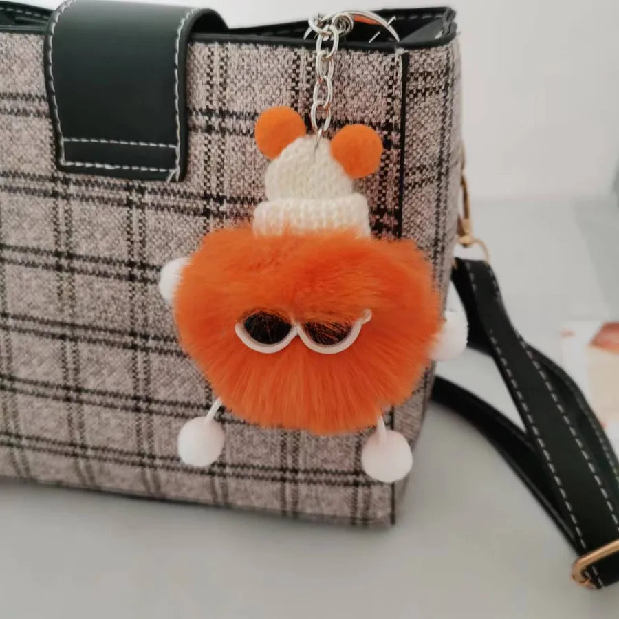Plush elf spot imitation Rex rabbit fur elf bag pendant plush hook key chain Rex rabbit fur pendant New