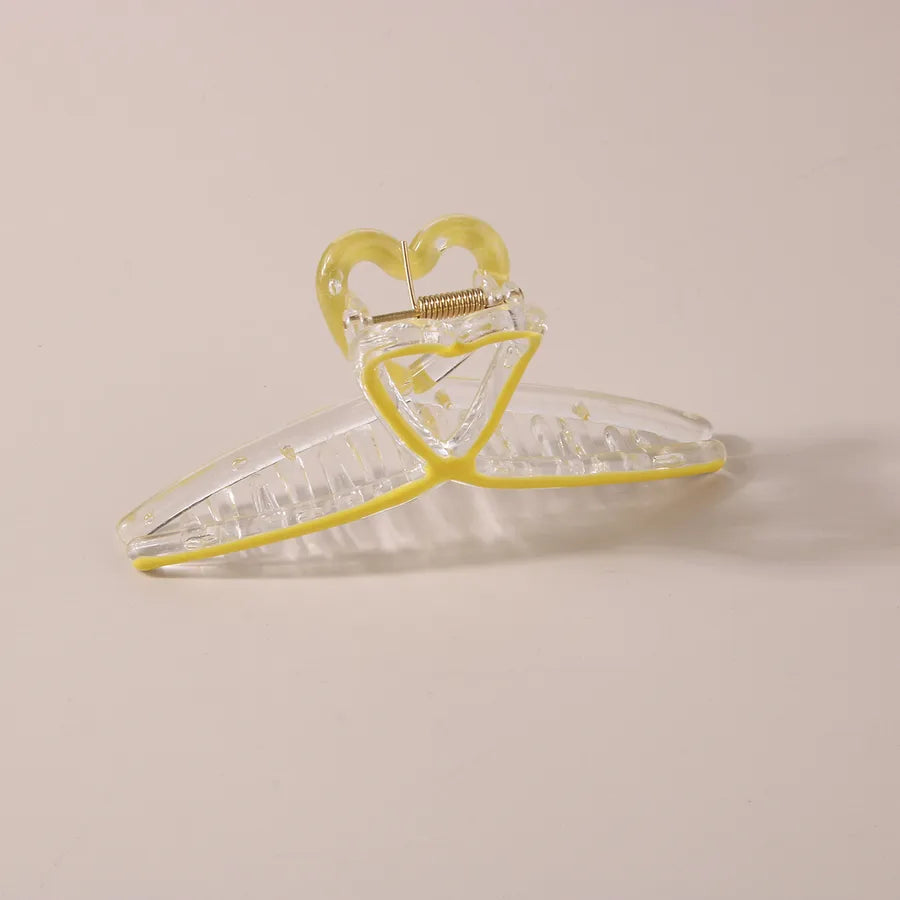 women's lady solid color resin stoving varnish hair claws
