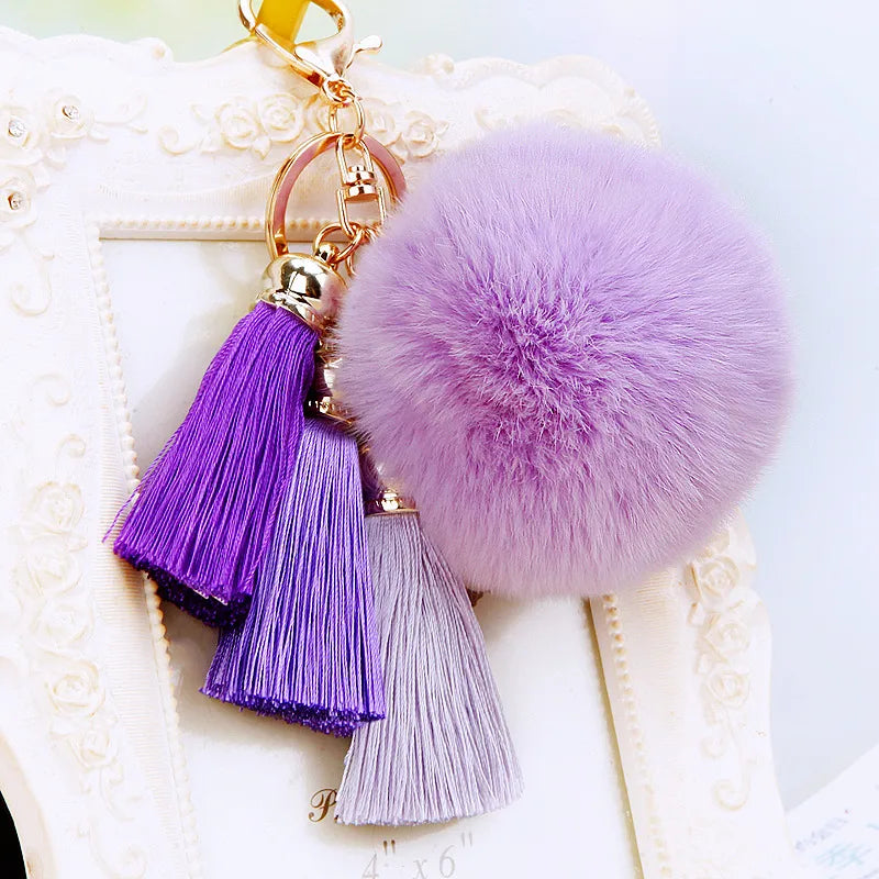 Simple Style Classic Style Solid Color Metal Women's Bag Pendant Keychain