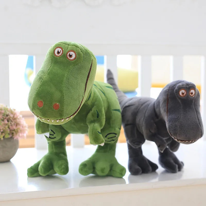 Jurassic simulation dinosaur Tyrannosaurus plush toy doll two-color printing  doll decoration one-piece delivery